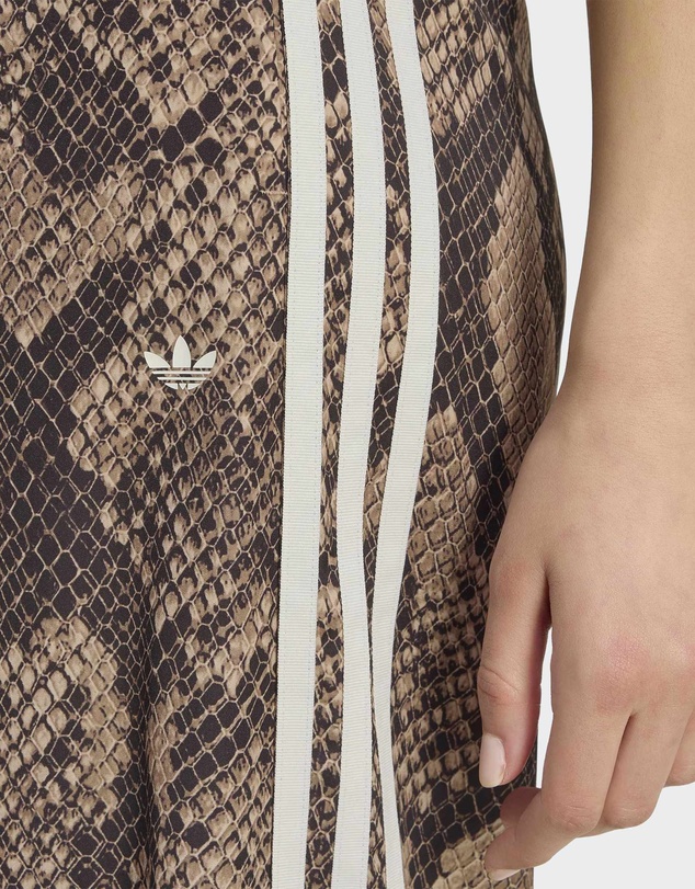 adidas Originals - SATIN SNAKE PRINT WIDE LEG TRACK PANTS Womens
