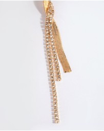 Lovisa - Gold Flat Snake & Cup Chain Drop Earrings