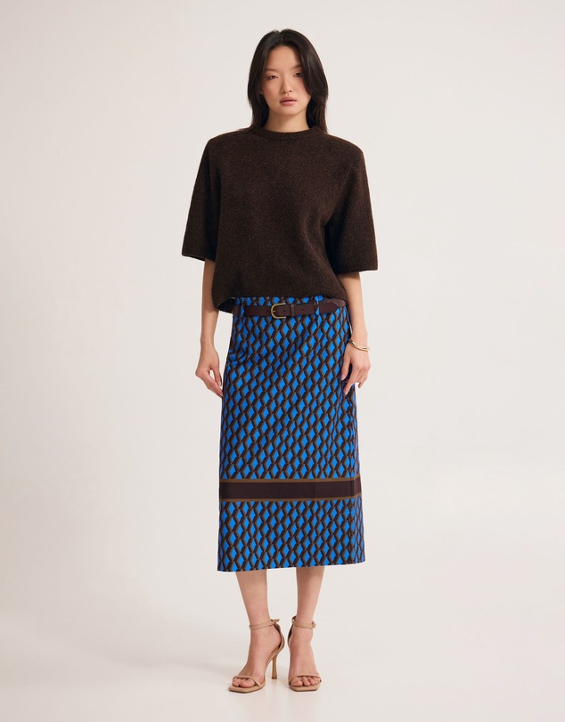 Oxford - Nora Stretch Midi Skirt