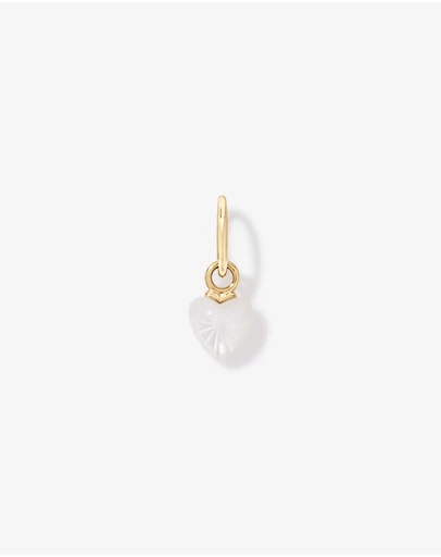 Michael Hill - Mother of Pearl Sunray Heart Micro Pendant in 10kt Yellow Gold