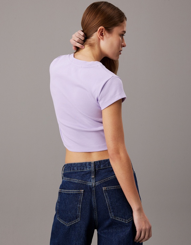 Calvin Klein Jeans - Ribbed Monogram Logo T-Shirt