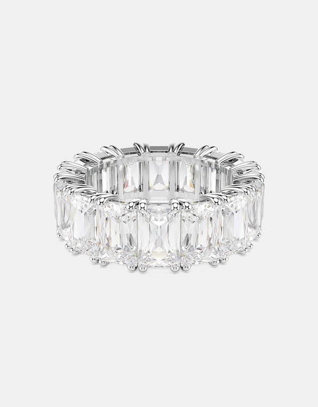 Swarovski - Matrix Vittore Ring, Baguette Cut, White, Rhodium Plated