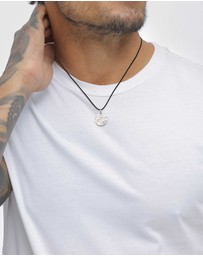 Kuzzoi - ICONIC EXCLUSIVE - Necklace Male Nylon Black 925 Sterling Silver