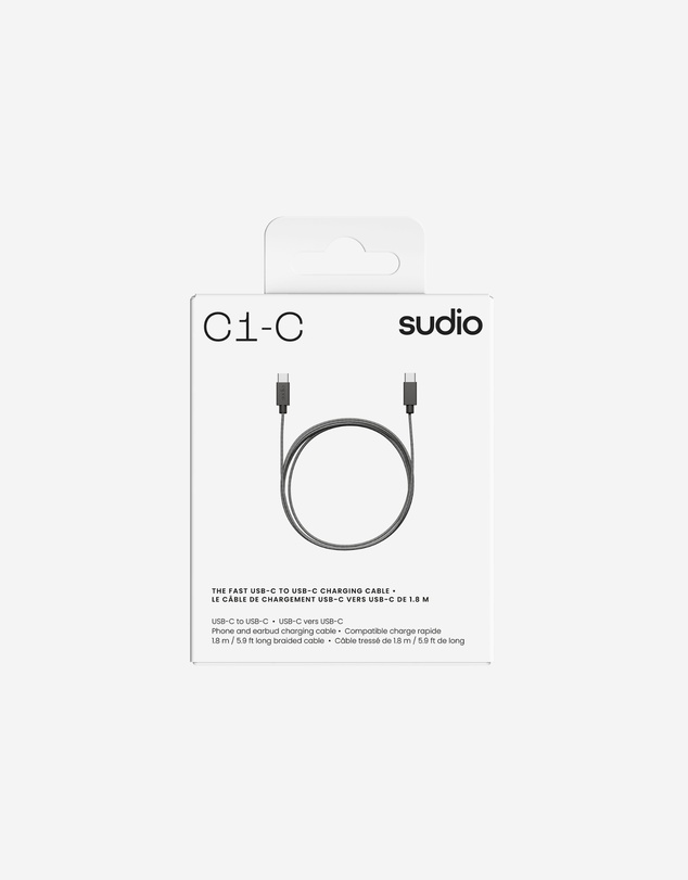Sudio - C1C - USB-C Charging Cable 1.8M Tangle-Free Charging Cable