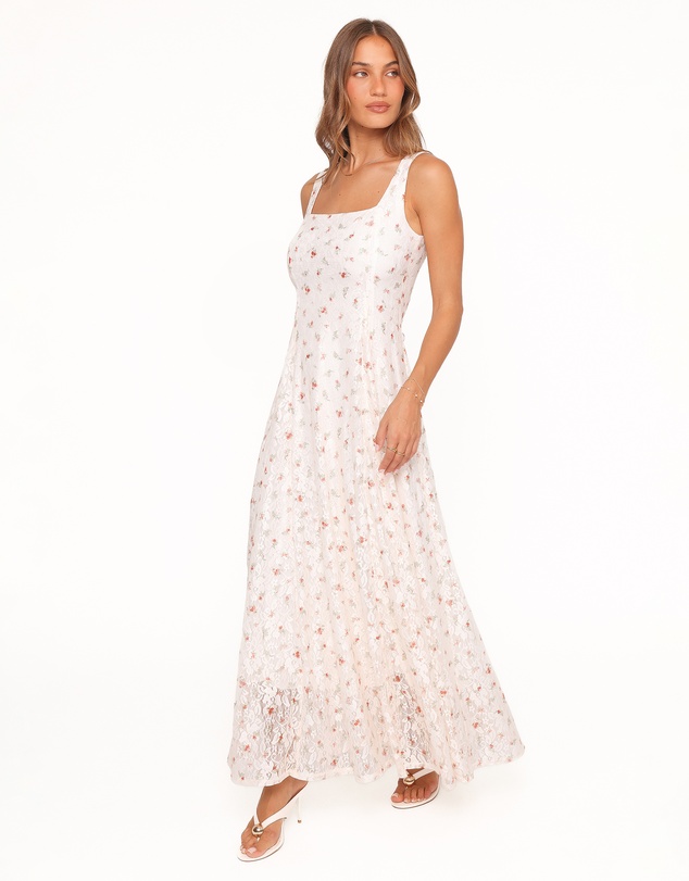 Petal & Pup - Valley Maxi Dress - White Floral Lace