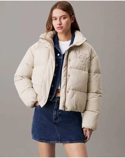 Calvin Klein Jeans - Relaxed Chenille Logo Puffer Jacket