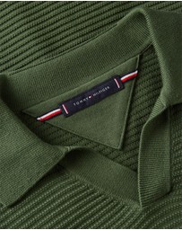 Tommy Hilfiger - Textured Knit Polo Collar Jumper
