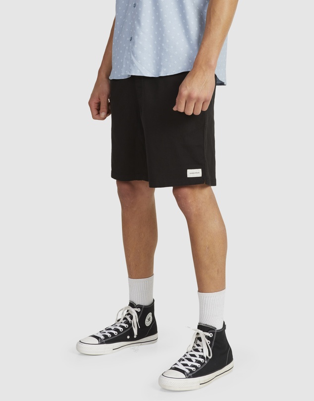 VonZipper - Mens Twill Dogs Elastic Waist Shorts