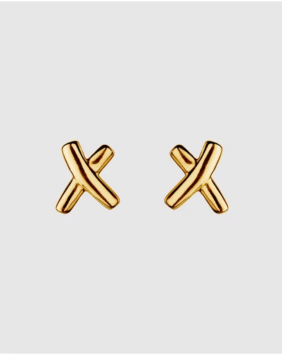 Najo - Kiss Stud Gold Earring