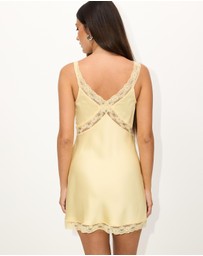 Dazie - Moonlit Lace Satin Mini Dress