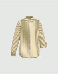 Emme - Military Green Washed Viscose Shirt