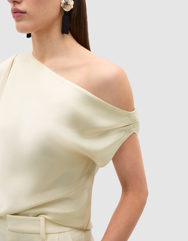 Seed Heritage - Satin Drape Shoulder Top
