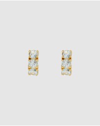 FAIRLEY - Blue Topaz Huggies