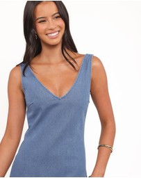 Petal & Pup - Odelia Denim Maxi Dress - Indigo