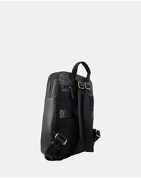 Pierre Cardin - Pierre Cardin Men's Leather Functional Business/Laptop Backpack