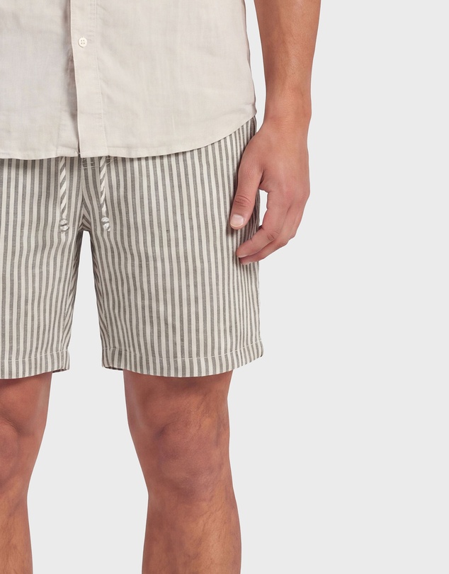 Academy Brand - Stripe Riviera Linen Short