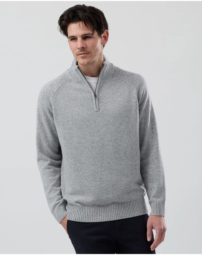 Wayver - Half Zip Wool Blend Knit