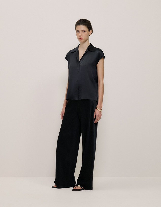 Trenery - Satin Bias Cut Pant in Black