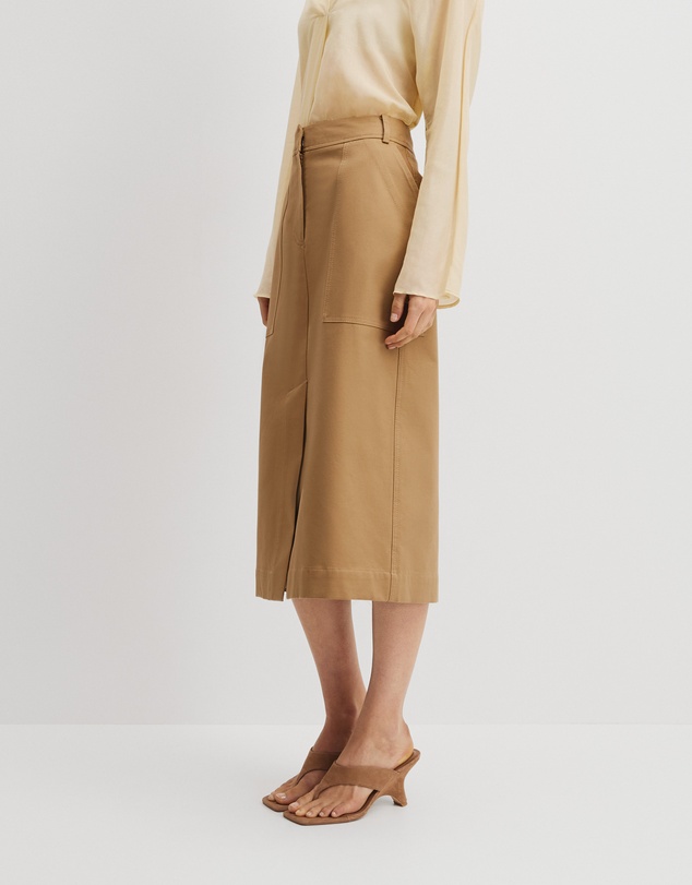 Country Road - Utility Pencil Midi Skirt