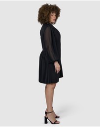 Pink Dusk by Curve Project - Feverish Nights Tuxedo Mini Dress