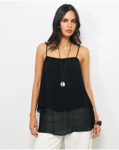 AERE - Willow Georgette Layered Cami