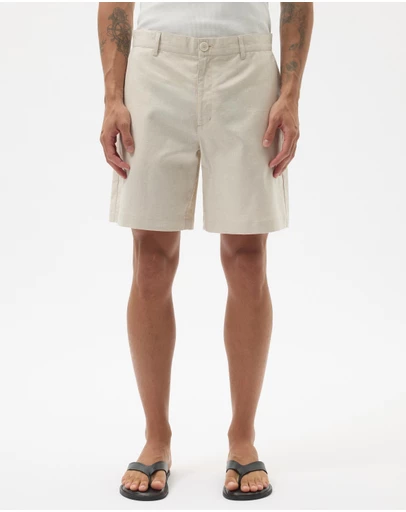 AERE - Tailored Linen Blend Shorts
