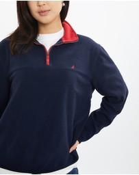 Vintage by The Real Deal - Pre Loved - 90s Nautica Quarter Zip Fleece Sweatshirt