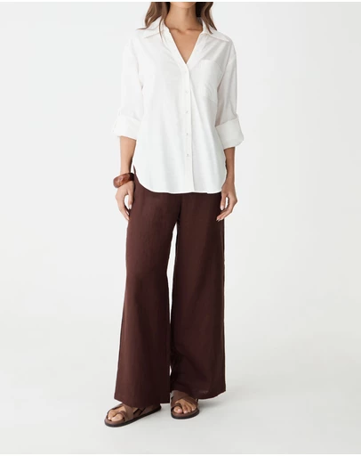 Forcast - Ami Linen Elastic Back Pants