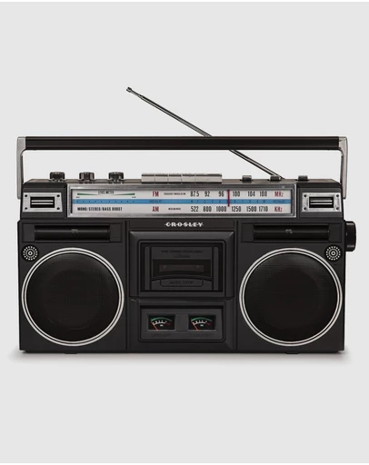 Crosley - Crosley Blast Boombox Cassette Player - Black