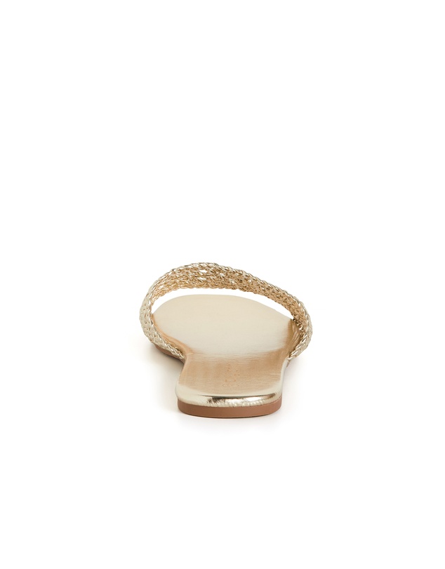 City Chic - Wide Fit Weave Flat Slide