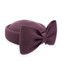 Morgan & Taylor - Tara Racewear Pillbox Hat in Dark Cherry Red