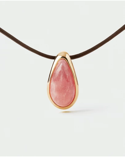 PDPAOLA - Rhodochrosite Luna Cord Necklace