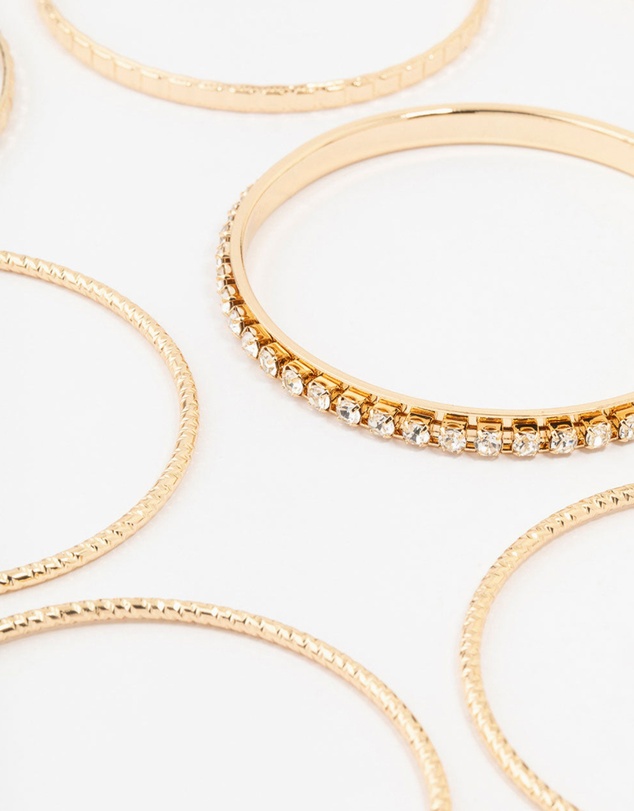 Lovisa - Gold Bangle Bracelets 12-Pack