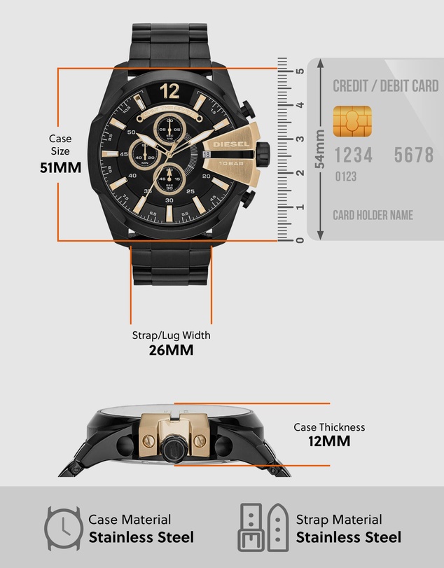 Diesel - Chief Series Black Chronograph Watch DZ4338