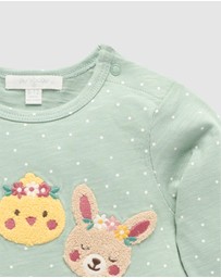 Purebaby - Bunny Friends Long Sleeve Tee -Kids-Babies