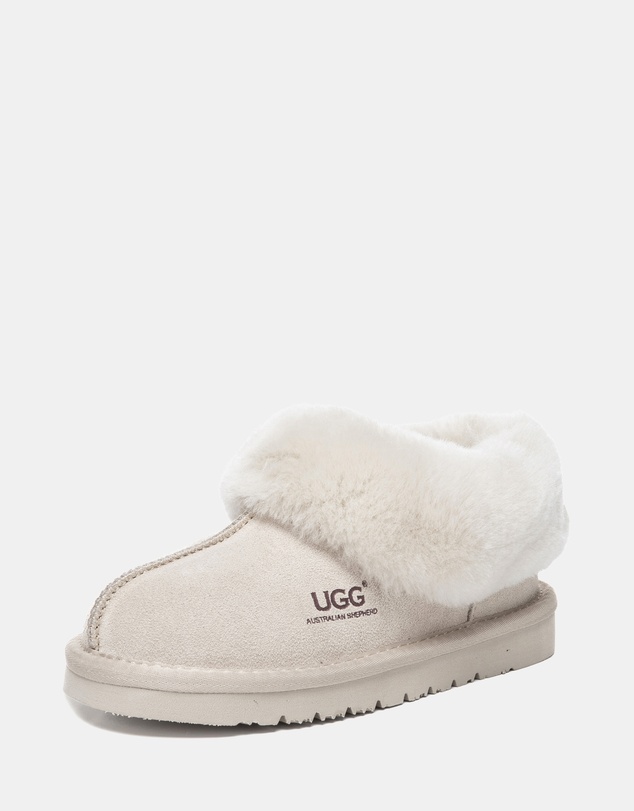 EVERAU - Australian Shepherd Ugg Kids Homey Slipper Cow Suede Upper House Shoes