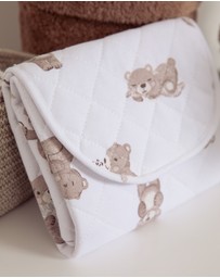 Living Textiles - Waterproof Travel Change Mat - Cuddly Bear