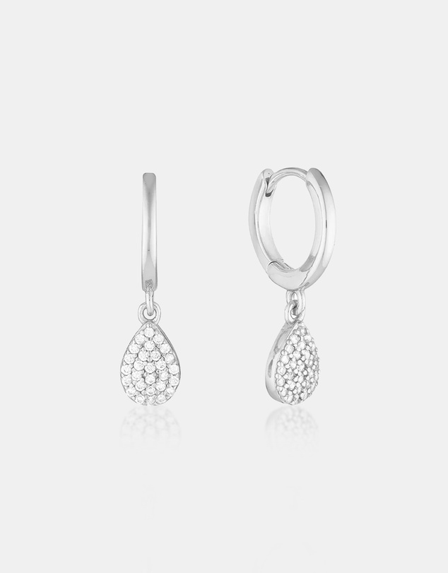 The Silver Collective - Linda Drop Earrings Silver