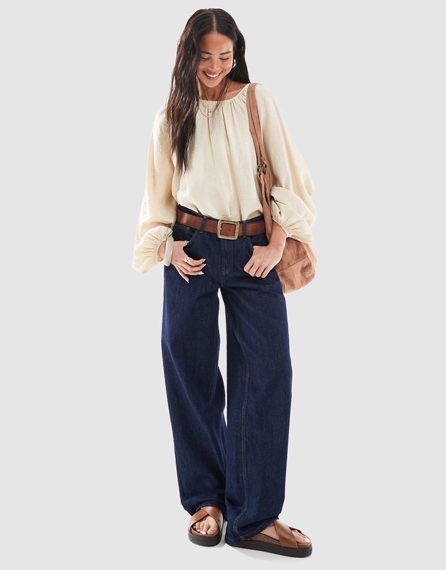 TOPSHOP - Cinch Low Rise Relaxed Jeans