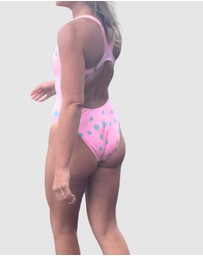 Salty Johnson - Leaves Thick Strap One Piece