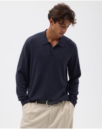 AERE - Premium Linen Blend Relaxed Knit Polo