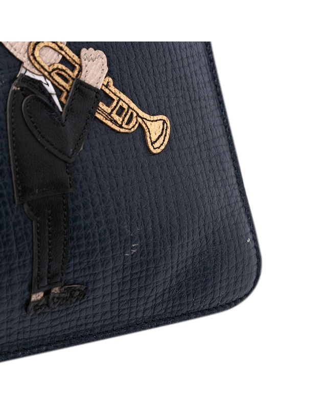 Pre-Loved by Azura Reborn - Pre-Loved Leather DG Family Patch Zip Pouch