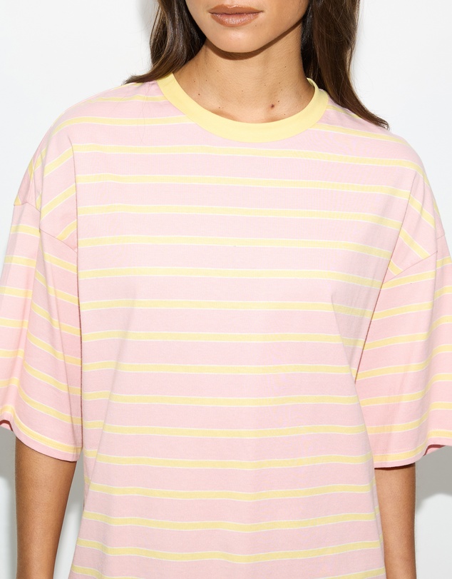 Dazie - Nostalgia Stripe Oversized Boyfriend Tee