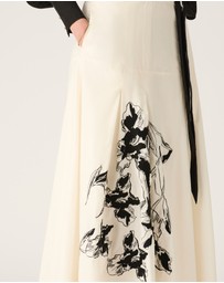 MOS The Label - Lis Embroidery Midi Skirt