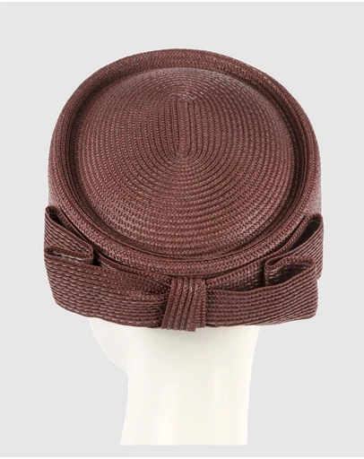 Max Alexander - Brown Braid Pillbox Hat