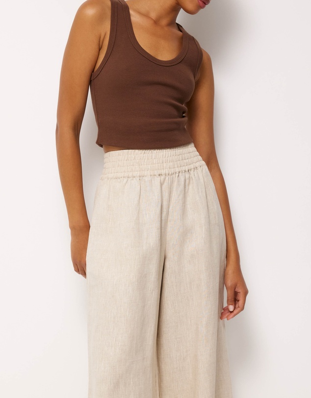 AERE - Tori Cropped Linen Pants