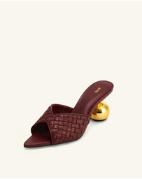 JW PEI - Ellie Braided Sphere Heel Mules