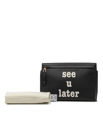 Pre-Loved by Azura Reborn - Pre-Loved Calfskin Anagram See U Later T Pouch