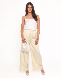 Petal & Pup - Viola Drawstring Wide Leg Pant - Yellow