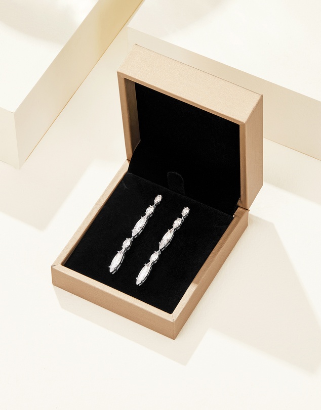 Mestige - Celine Drop Earrings - Silver Plated